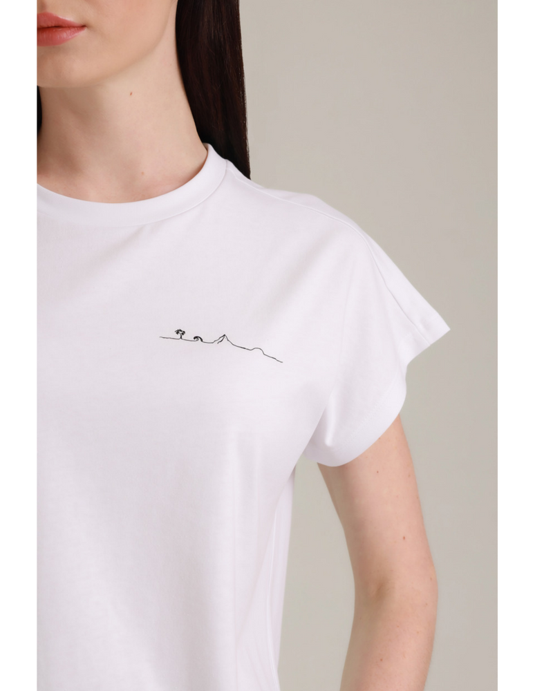 T-Shirt Women Short Sleeves Insel – Produktfoto von Ungerade Wien