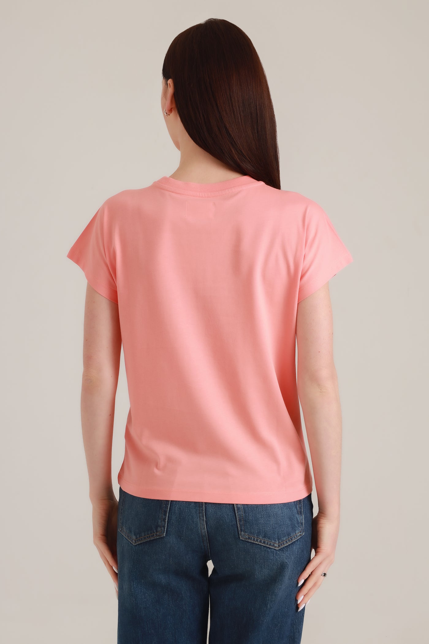 T-Shirt Women Short Sleeves Kaktus Burnt Coral