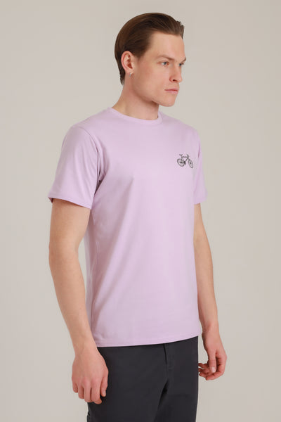 T-Shirt Men Bike Lavender