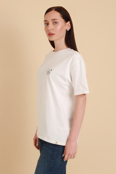 Unisex Oversized T-Shirt Space Cat White Alyssum